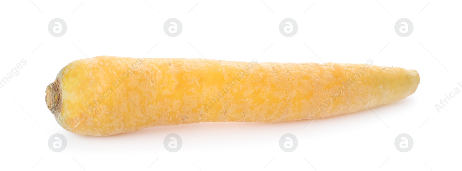 Photo of Fresh raw yellow carrot isolated on white