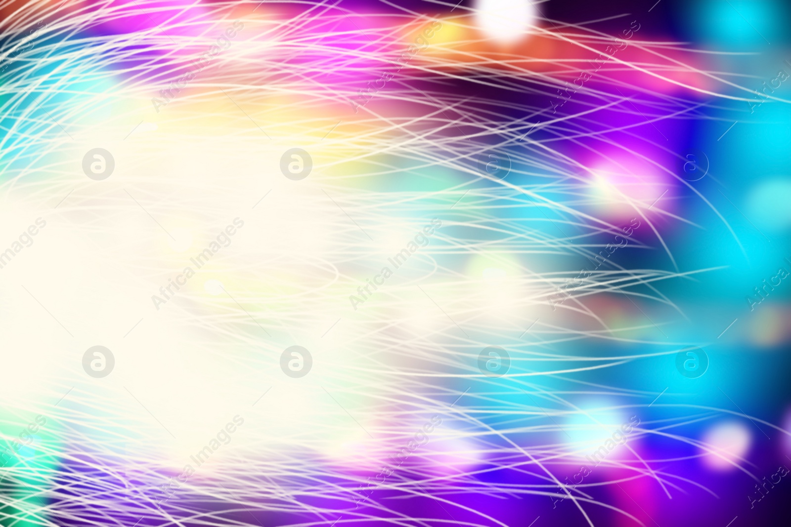Image of Blurred view of abstract bright colorful background with sparks and bokeh effect 