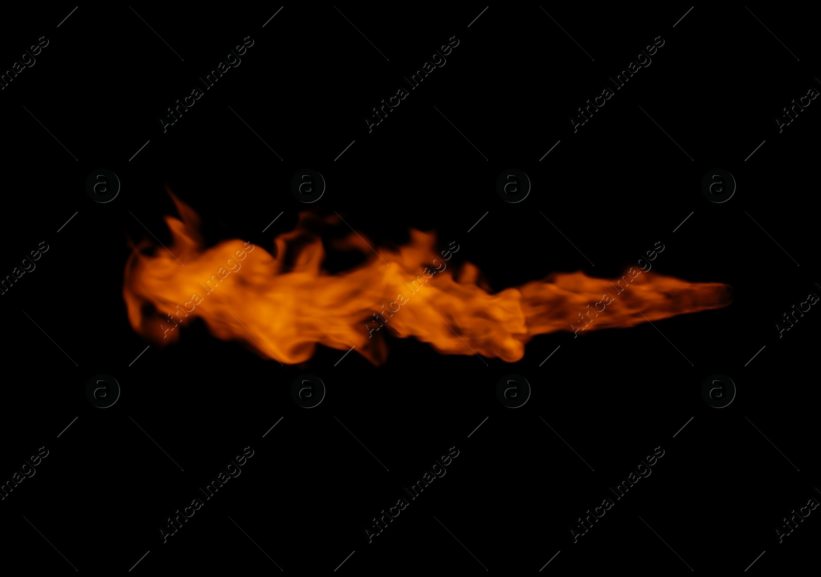 Photo of Beautiful bright fire flames on black background