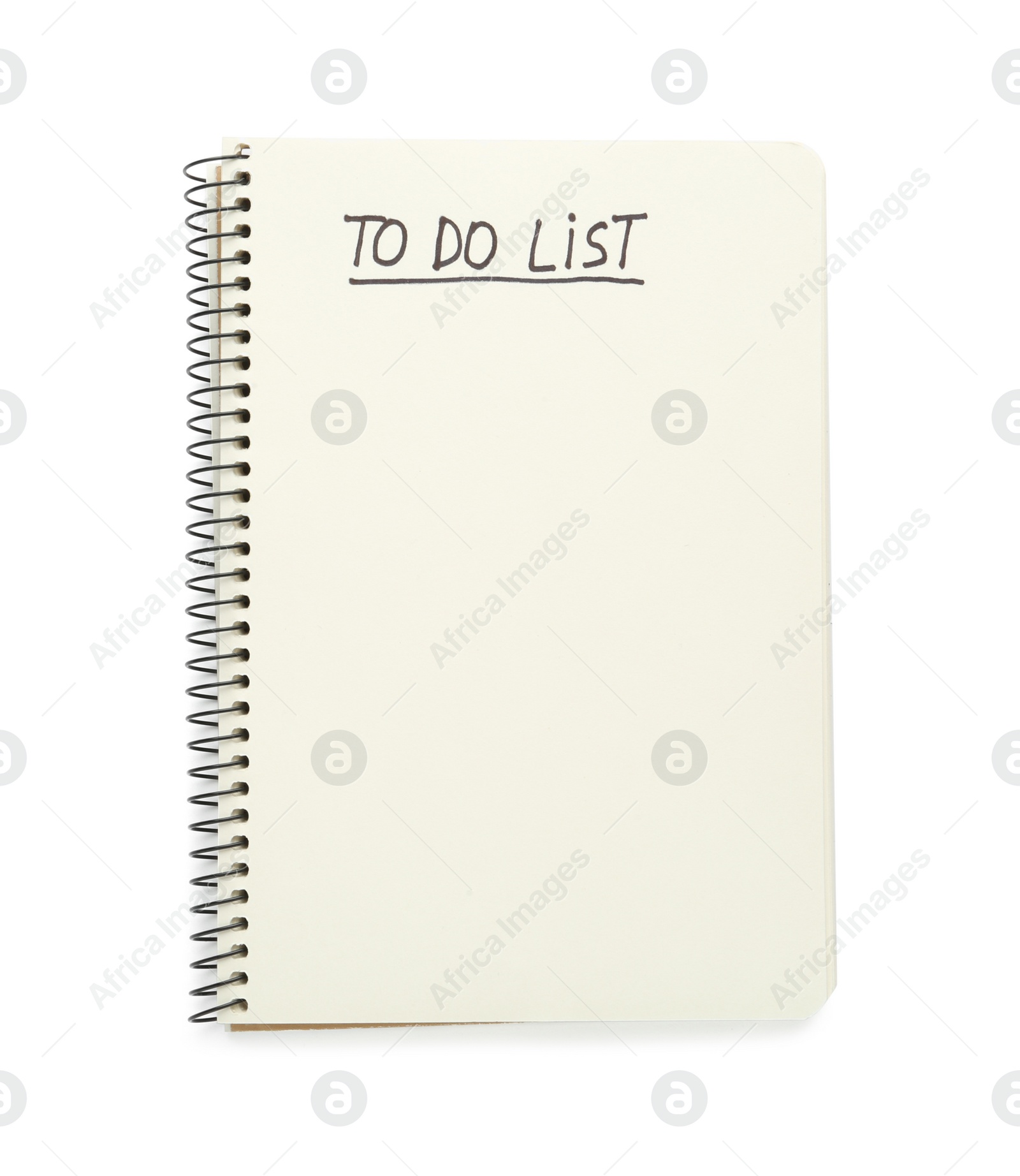 Photo of Notepad with inscription To Do List on white background
