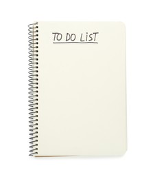 Photo of Notepad with inscription To Do List on white background
