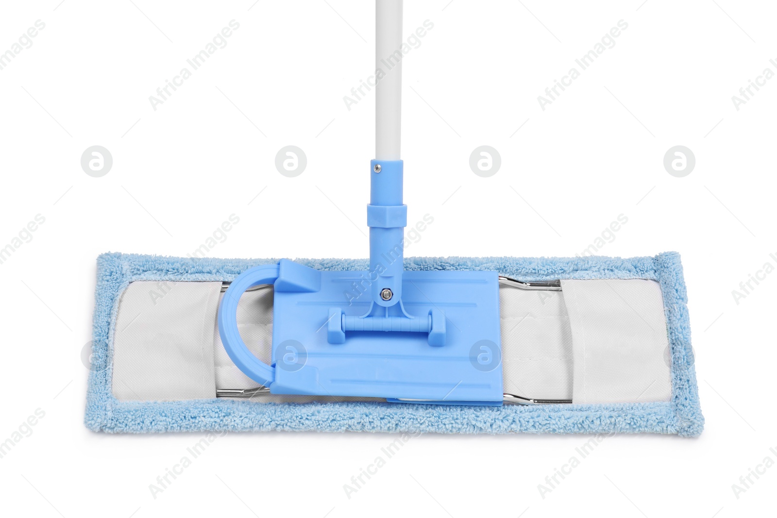 Photo of Mop with plastic handle isolated on white