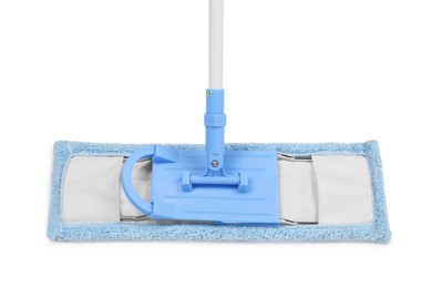 Photo of Mop with plastic handle isolated on white