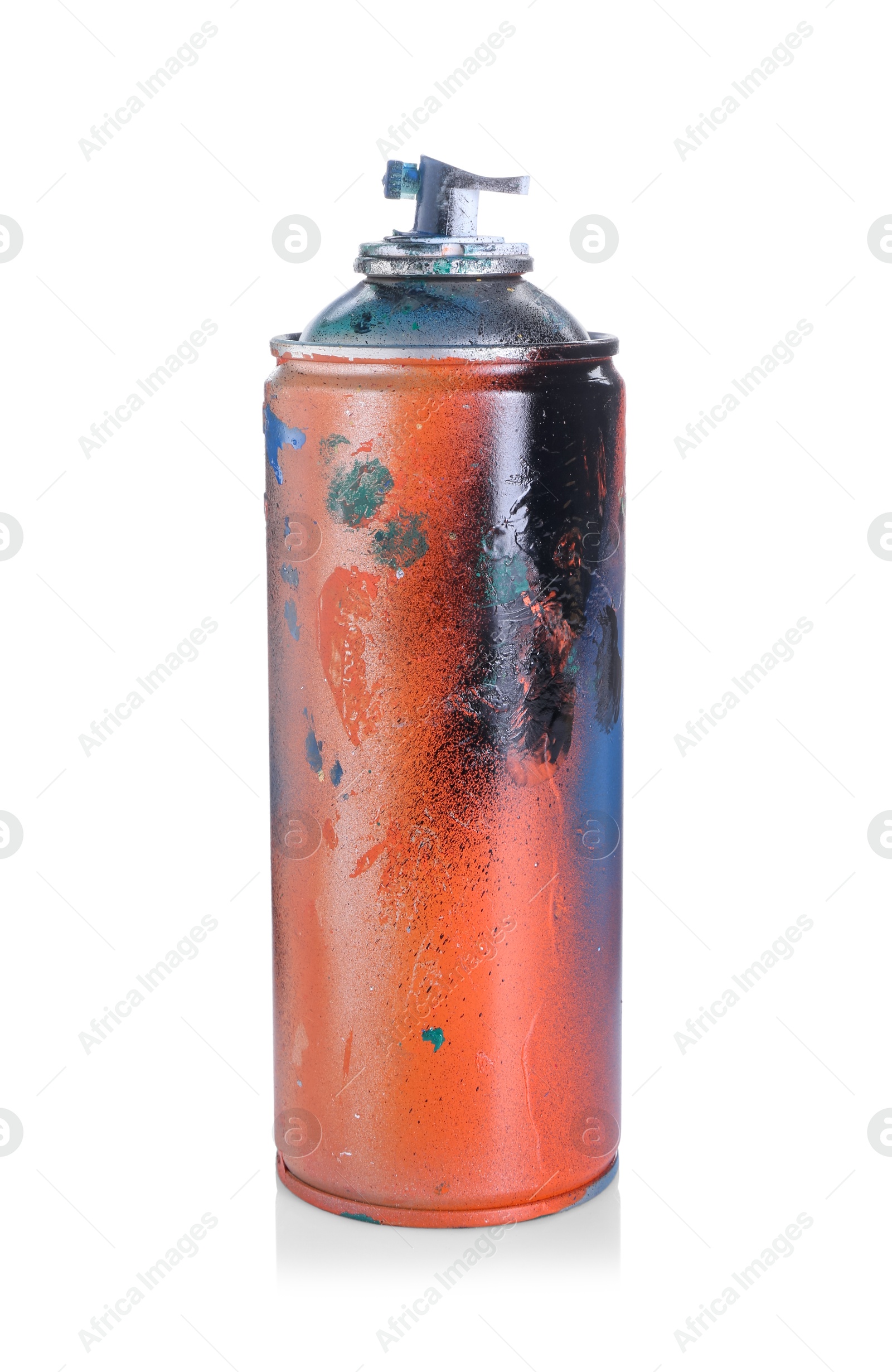 Photo of One can of bright spray paint isolated on white