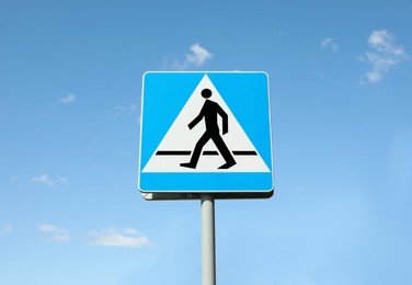 Photo of Traffic sign Pedestrian Crossing on city street