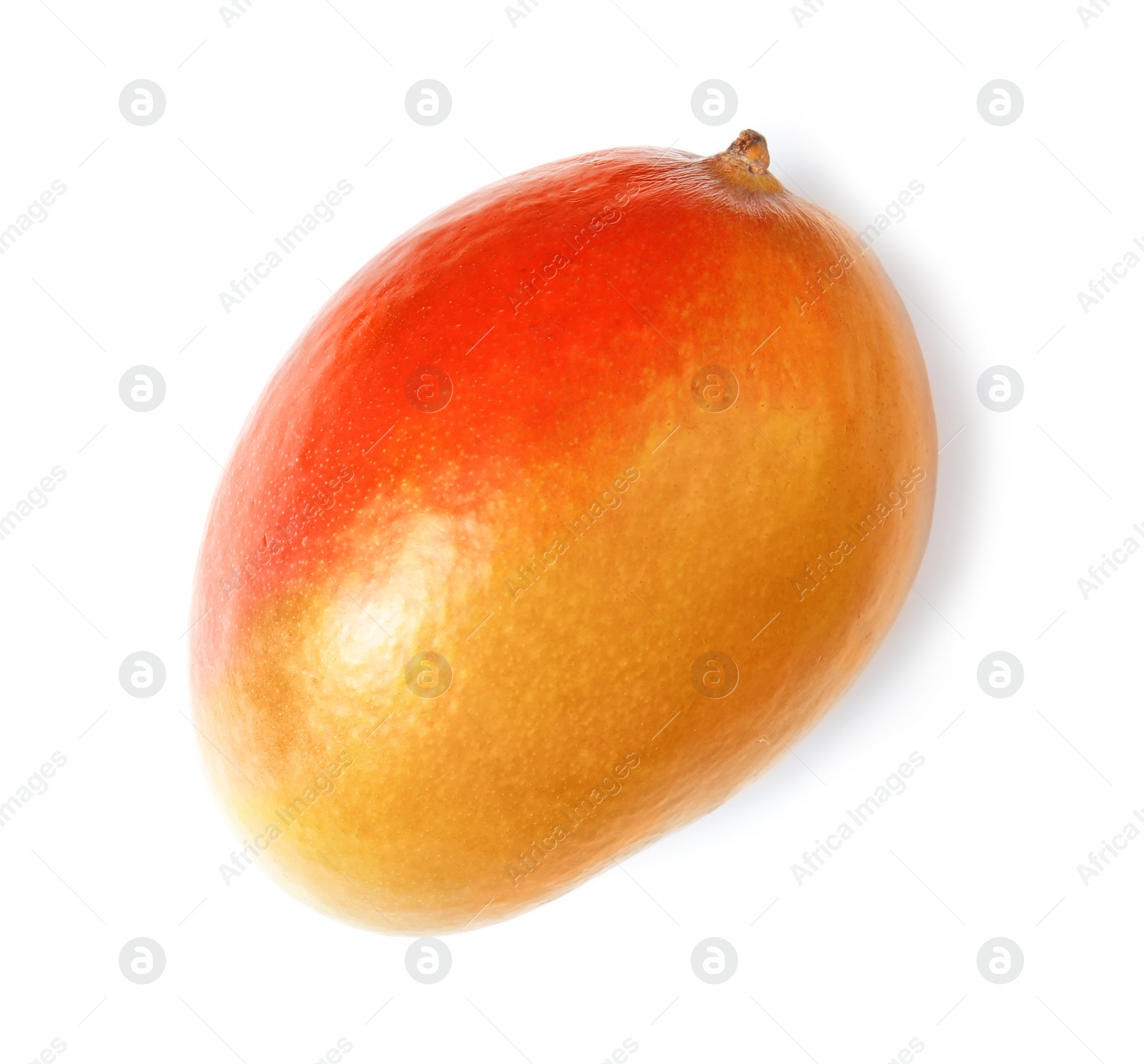 Photo of Delicious ripe mango on white background. Tropical fruit