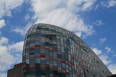 View of beautiful modern buildings in city