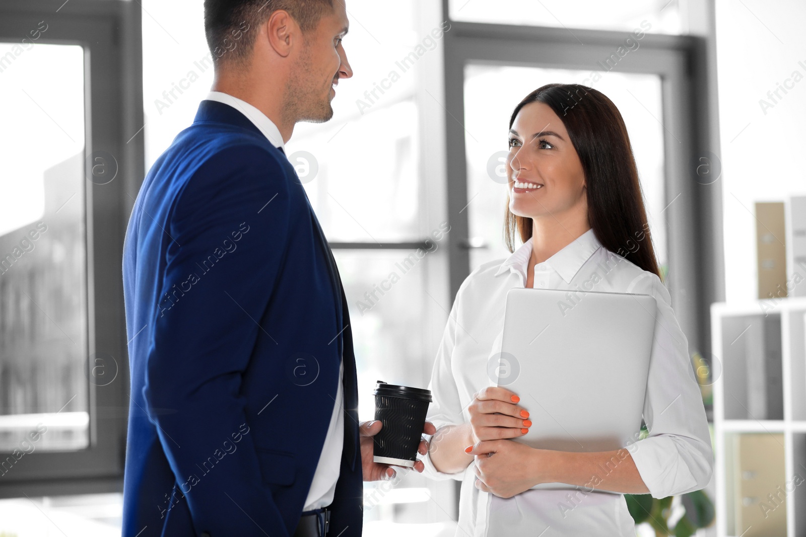 Photo of Portrait of business trainers in office wear at workplace