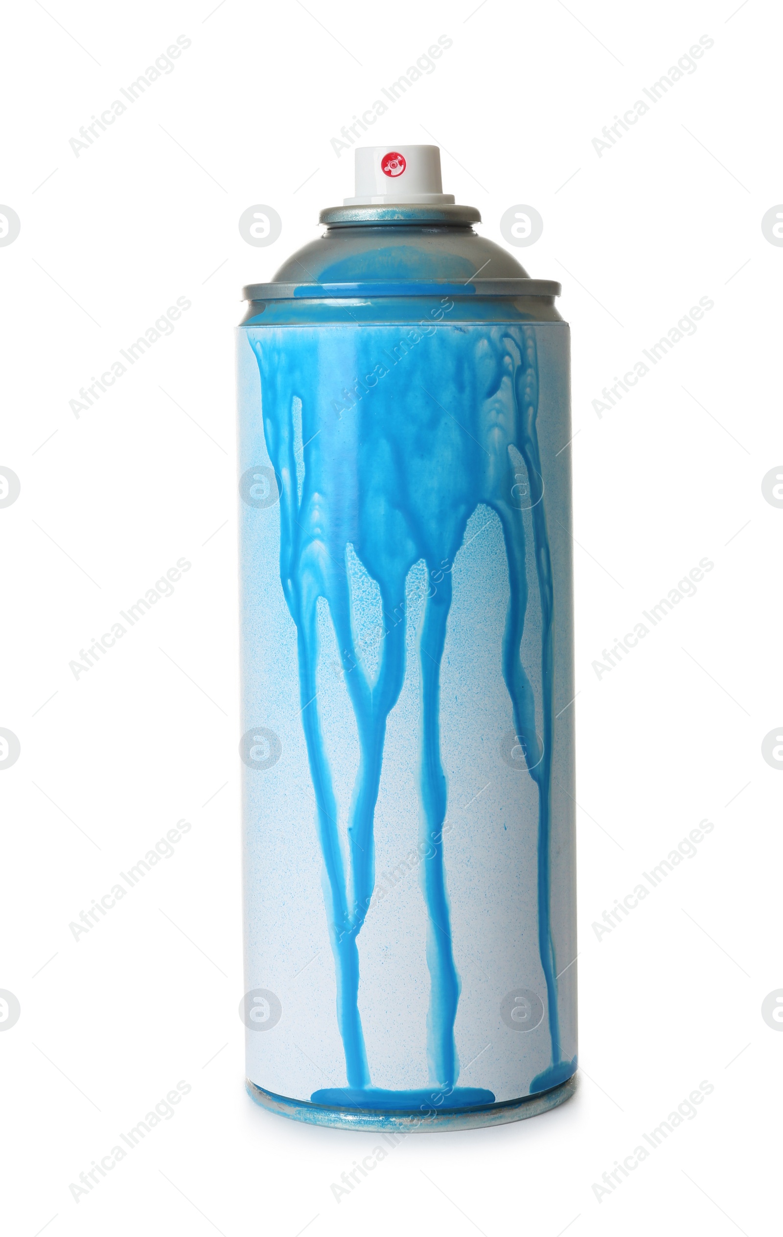 Photo of Used can of spray paint on white background