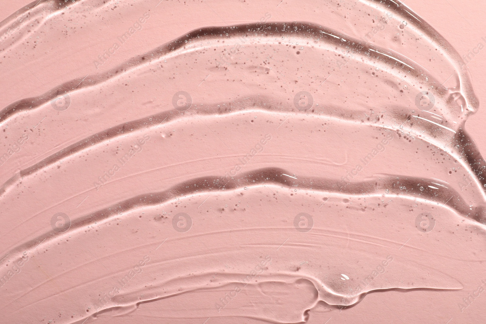 Photo of Cosmetic gel on pink background, top view