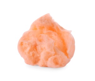 Sweet orange cotton candy isolated on white