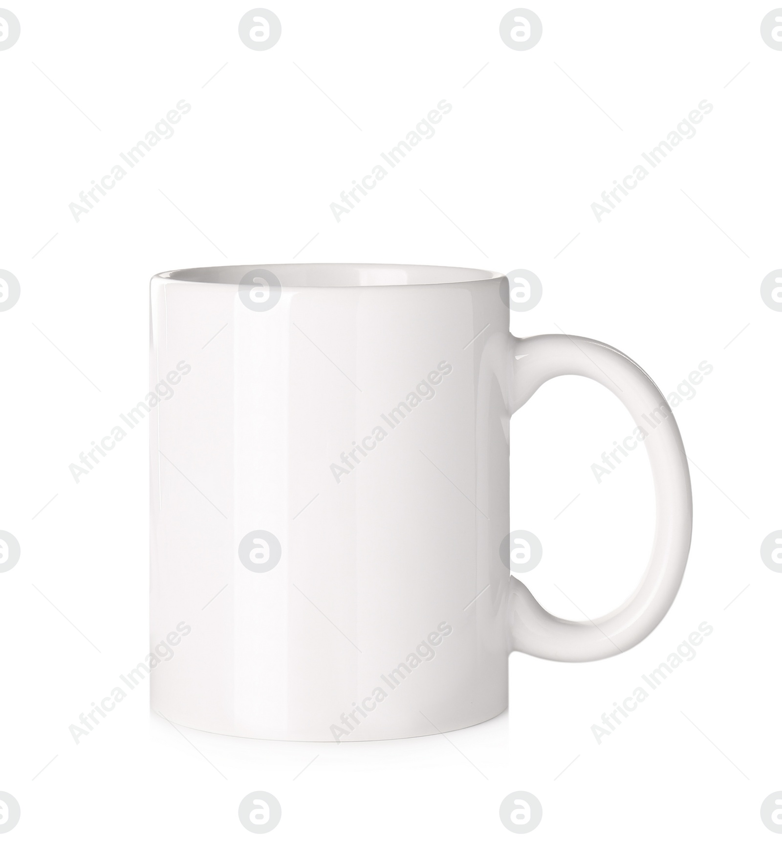 Ceramic mug isolated on white. Mockup for design Photo of Ceramic mug isolated on white. Mockup for design