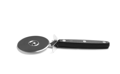 Knife for pizza on white background