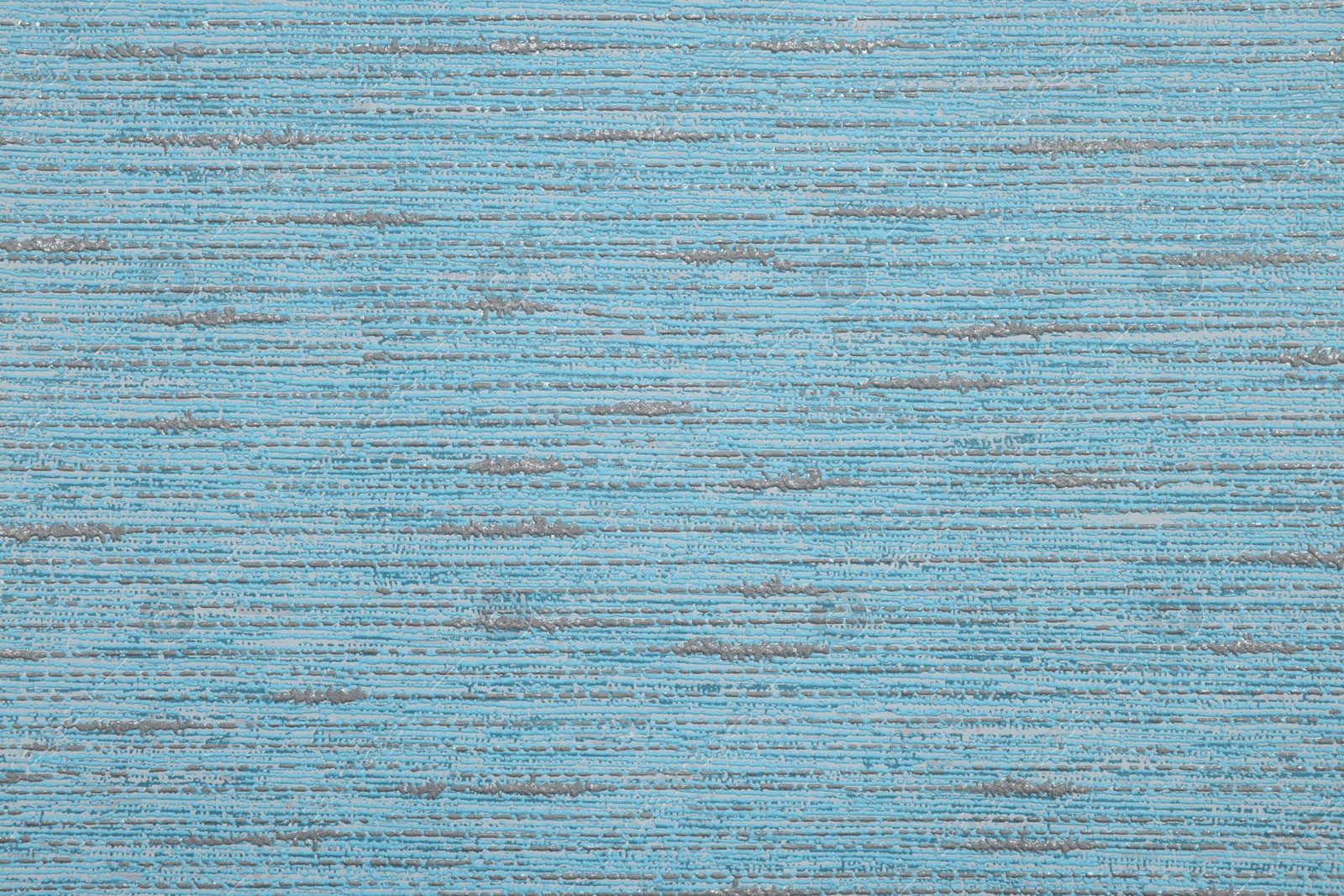 Photo of Stylish light blue wallpaper as background, closeup view