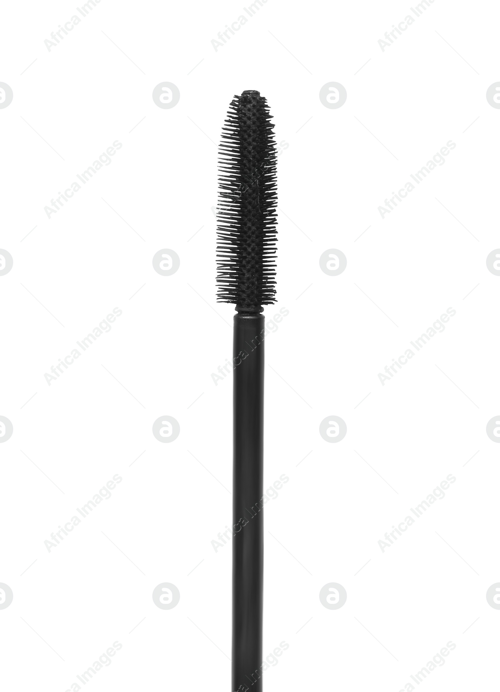 Photo of One mascara applicator isolated on white, top view. Makeup product