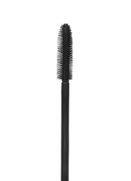 Photo of One mascara applicator isolated on white, top view. Makeup product