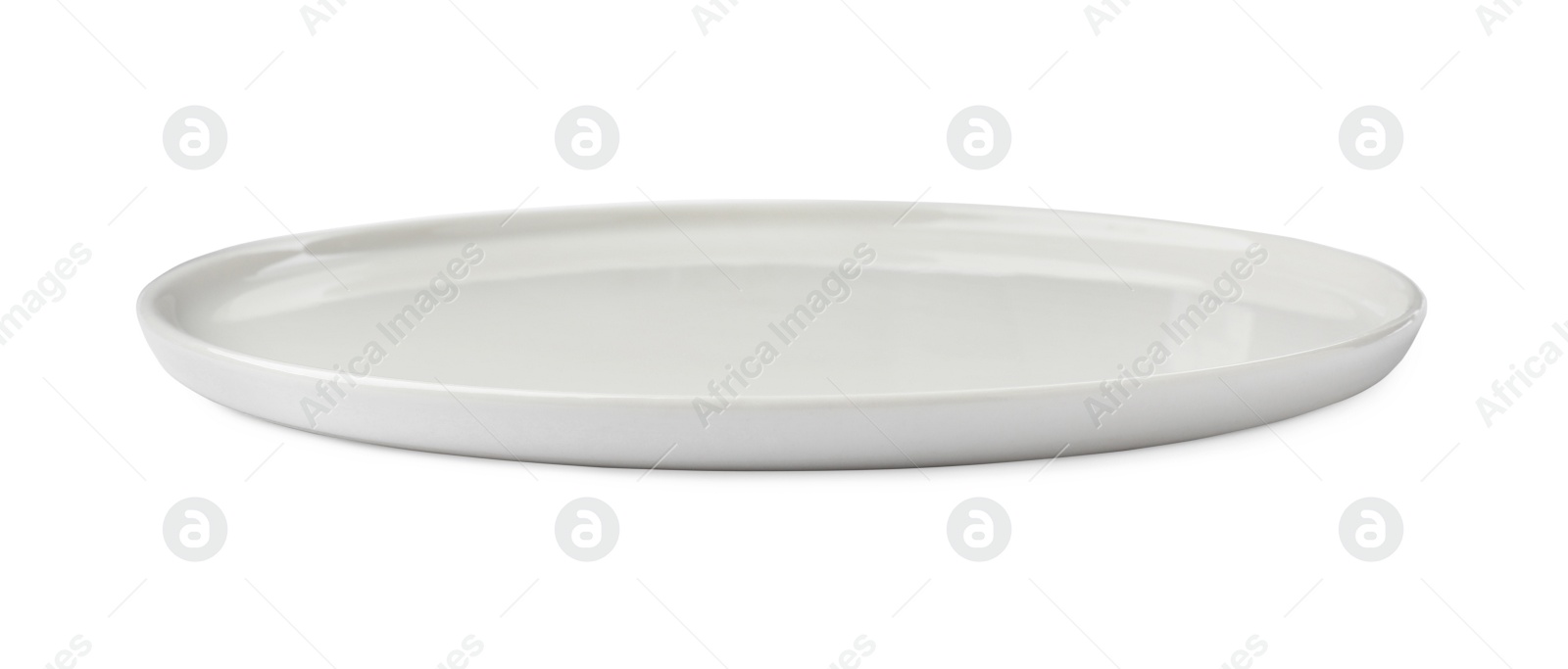 Photo of Beautiful empty ceramic plate isolated on white