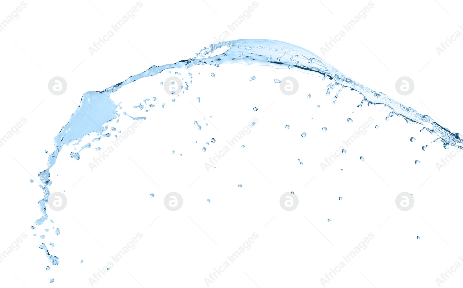 Photo of Splash of clear water on white background