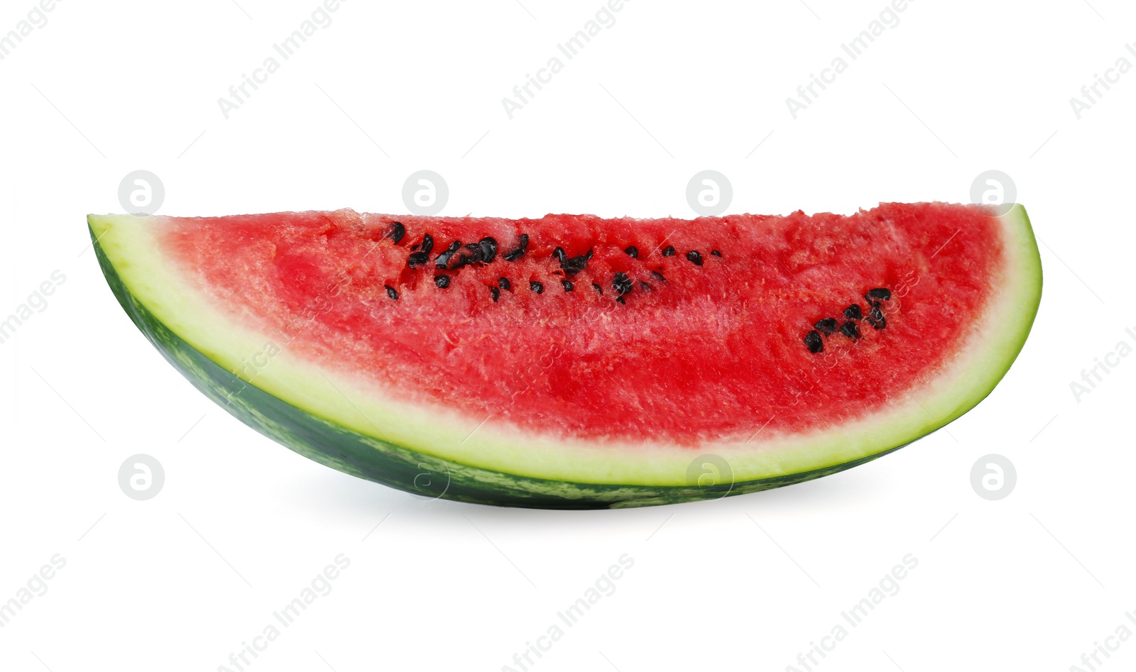 Photo of Slice of delicious ripe watermelon isolated on white