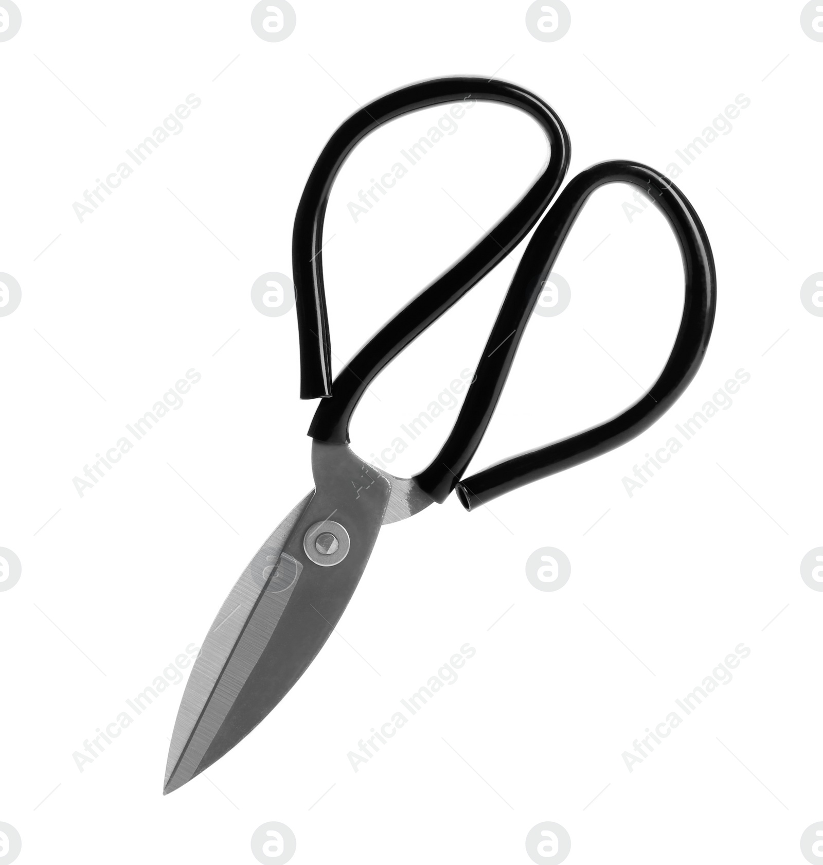 Photo of Pair of craft scissors on white background