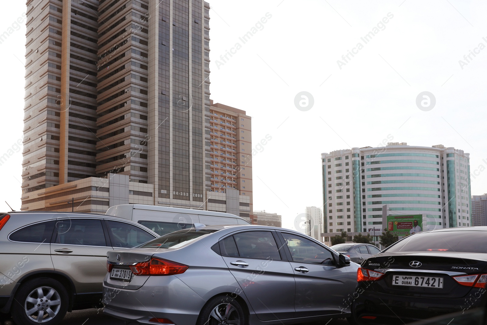 Photo of DUBAI, UNITED ARAB EMIRATES - NOVEMBER 06, 2018: Cityscape with modern buildings