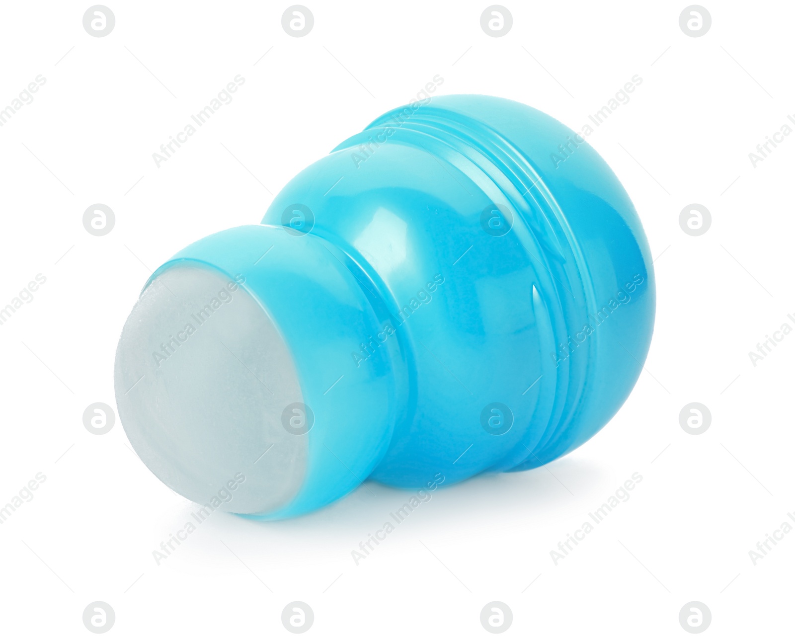 Photo of Roll-on deodorant on white background. Skin care