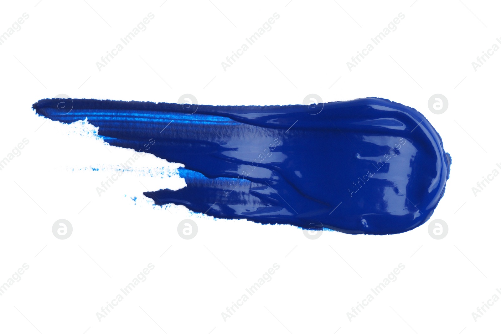 Photo of Paint stroke drawn with brush on white background