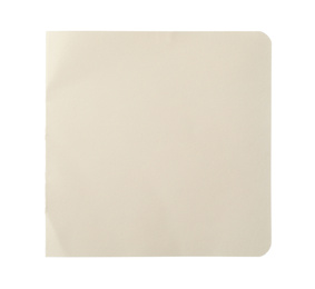 Photo of Blank notebook paper isolated on white. Space for design