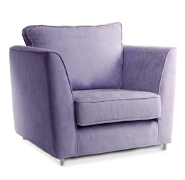 Image of One comfortable lilac color armchair isolated on white