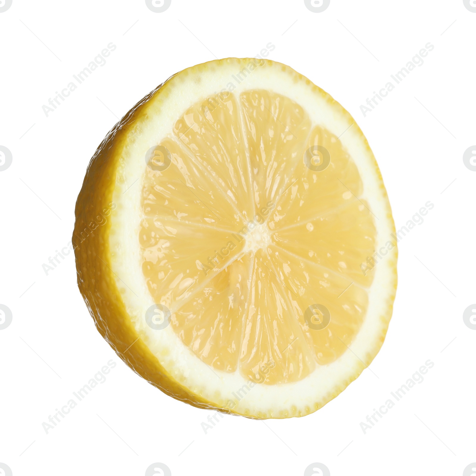 Photo of Half of fresh lemon isolated on white