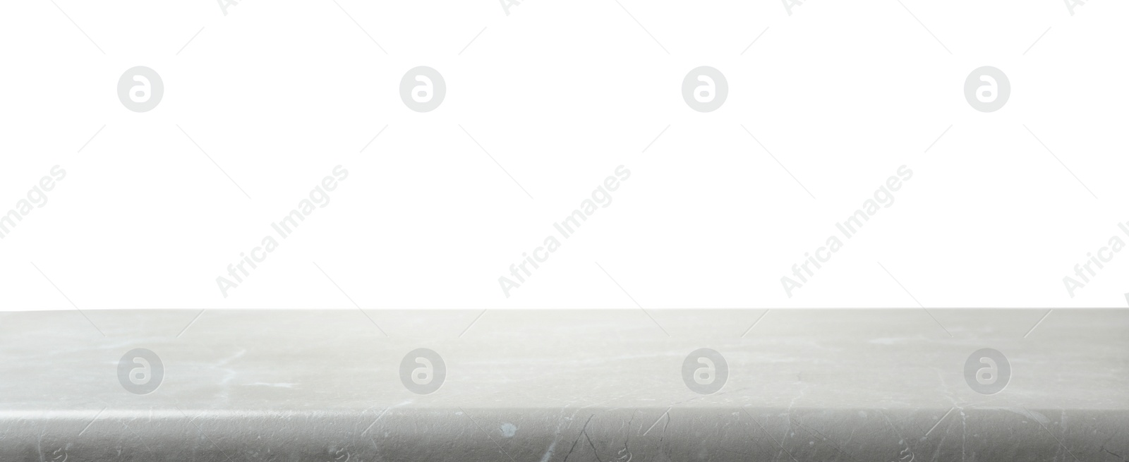 Photo of Empty stone surface against white background. Mockup for design