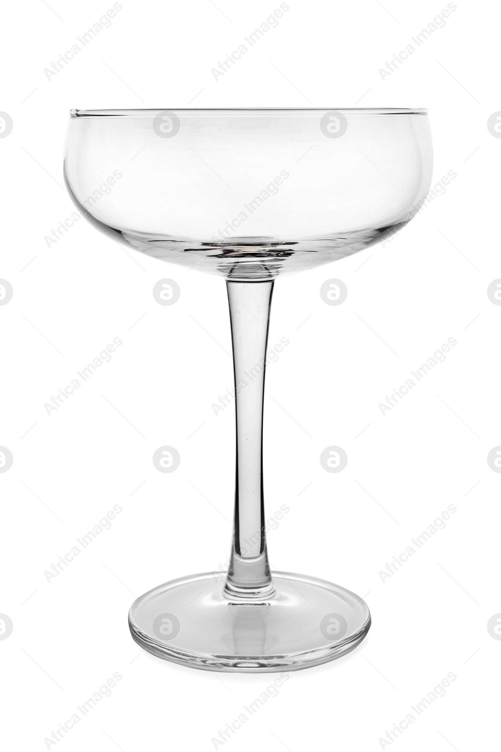 Photo of Clean empty coupe glass isolated on white