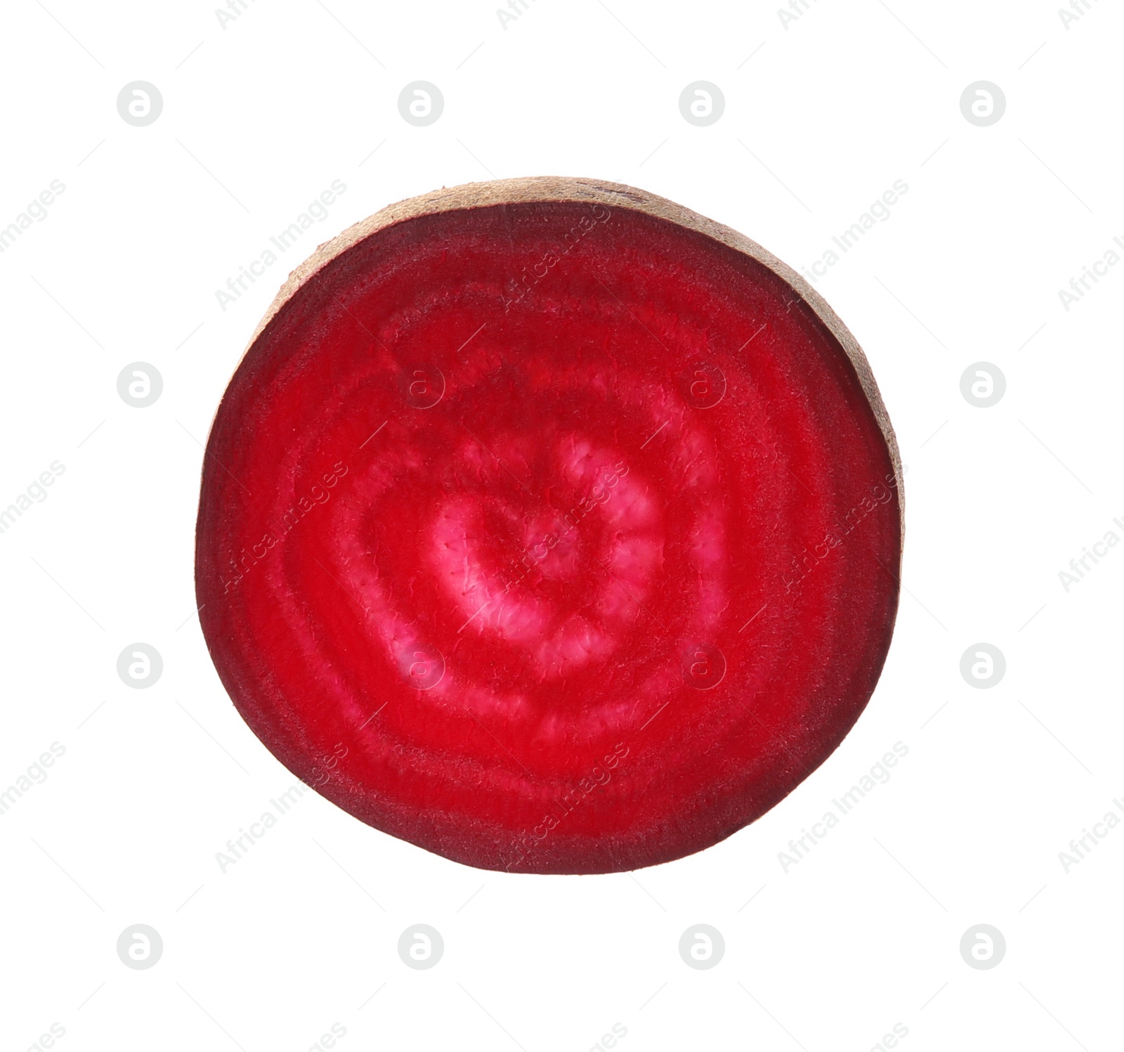 Photo of Cut fresh red beet on white background