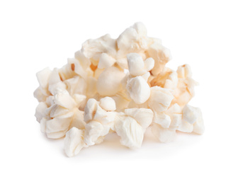 Tasty fresh pop corn isolated on white