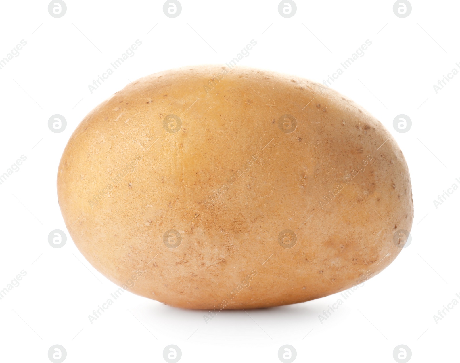 Photo of Fresh ripe organic potato on white background