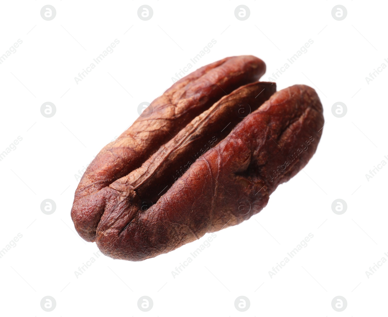 Photo of One tasty pecan nut isolated on white