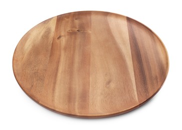 Photo of One new wooden board on white background