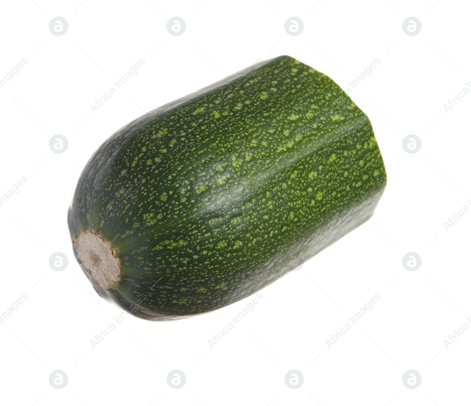 Photo of Piece of green ripe zucchini isolated on white