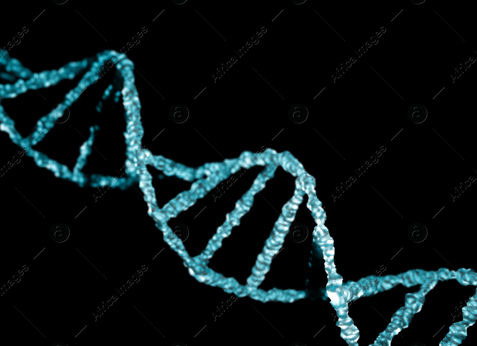 Illustration of Structure of DNA on dark background. Illustration