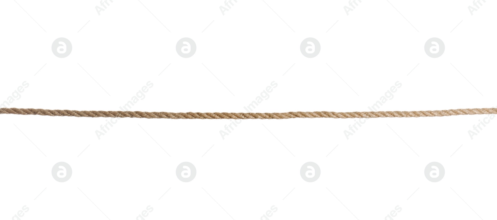 Photo of Old rope on white background. Simple design