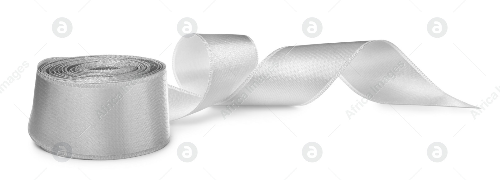 Photo of Beautiful ribbon isolated on white. Festive decor