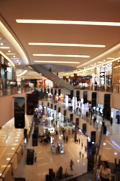 Photo of DUBAI, UNITED ARAB EMIRATES - NOVEMBER 03, 2018: Blurred view of luxury shopping mall