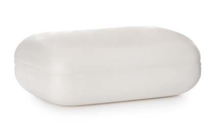 Photo of Soap bar on white background. Personal hygiene