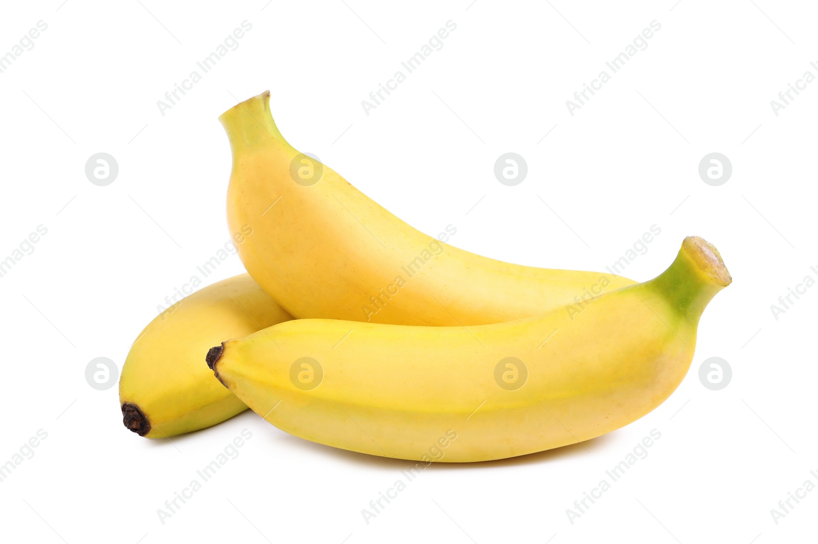 Photo of Sweet ripe baby bananas isolated on white