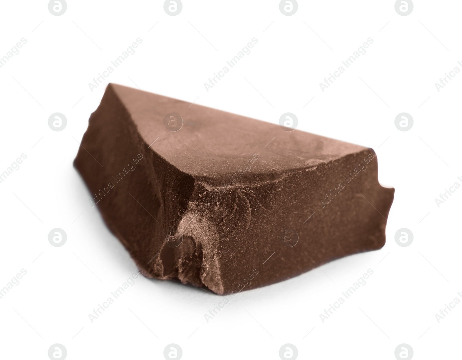 Photo of Piece of dark chocolate isolated on white