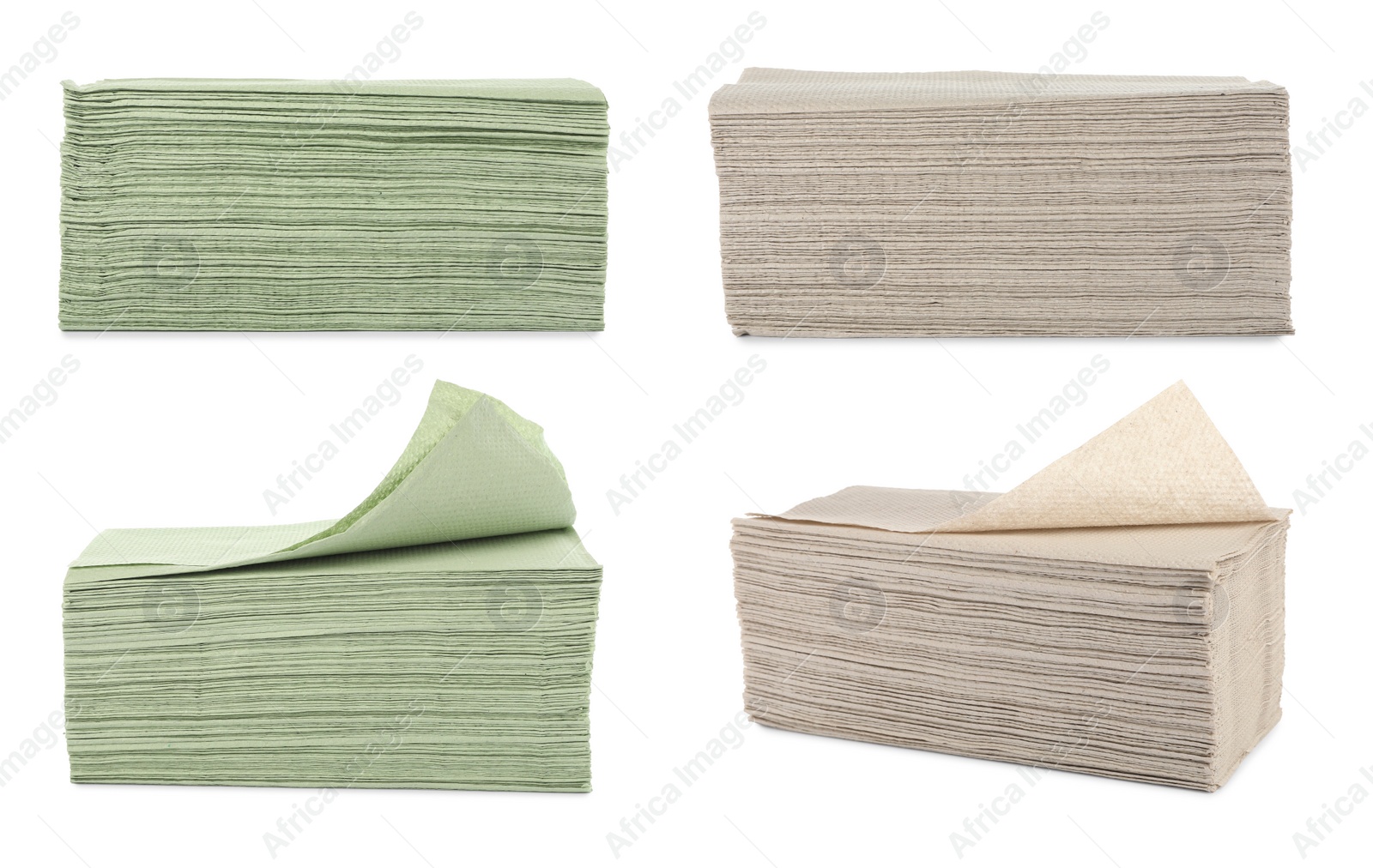 Set of paper towels on white background Image of Set of paper towels on white background