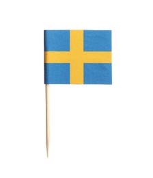 Photo of Small paper flag of Sweden isolated on white