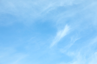 Beautiful blue sky with white clouds as background