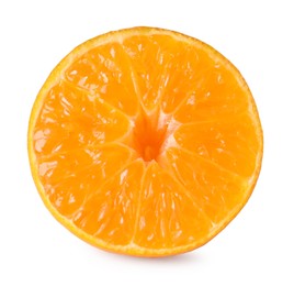 Photo of Piece of fresh ripe tangerine isolated on white