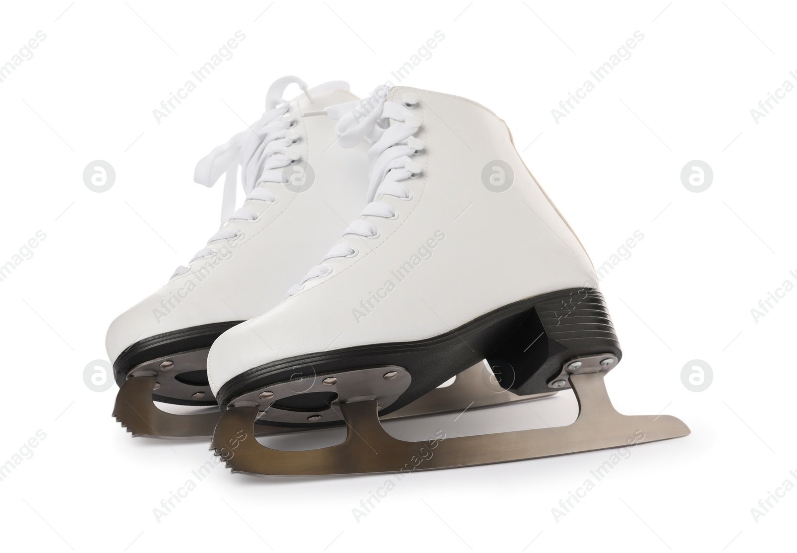 Photo of Pair of figure ice skates isolated on white